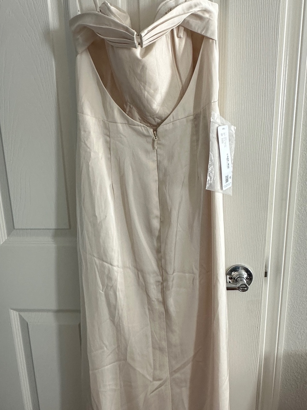 Azazie Leonis Dress White Alabaster - Picture 6 of 8